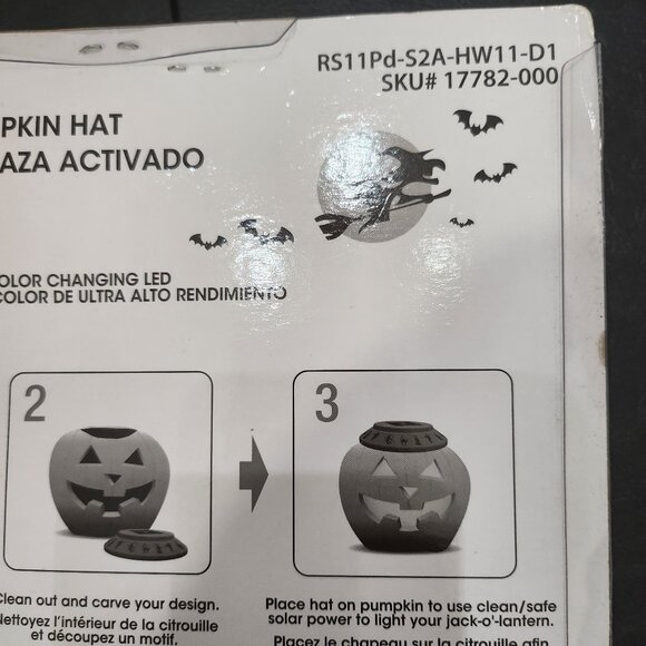 New in Package! EZ Solar Powered Pumpkin Hat/Pumpkin Solar Light - Picture 7 of 7